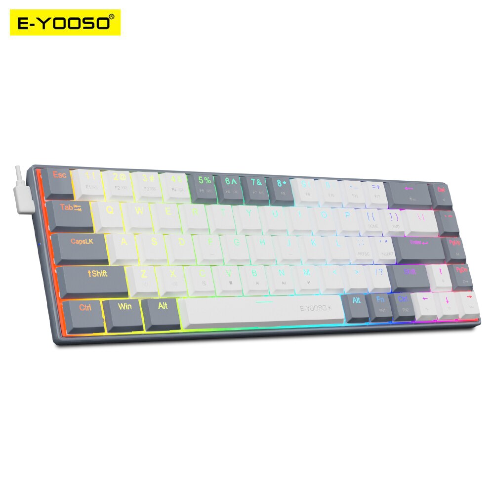 Pc Gaming Pink - E-YOOSO A68 RVB Mini Mince USB