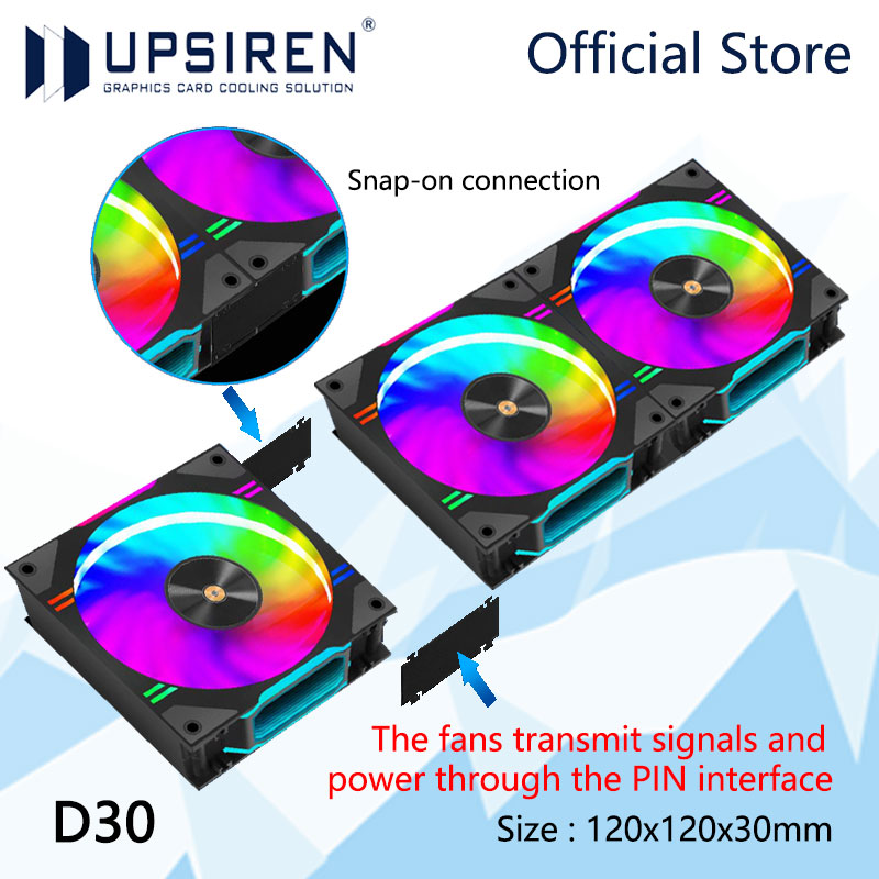 Pc Water Cooling - UPSIREN D30 120X120X30mm ventilateur de refroidissement